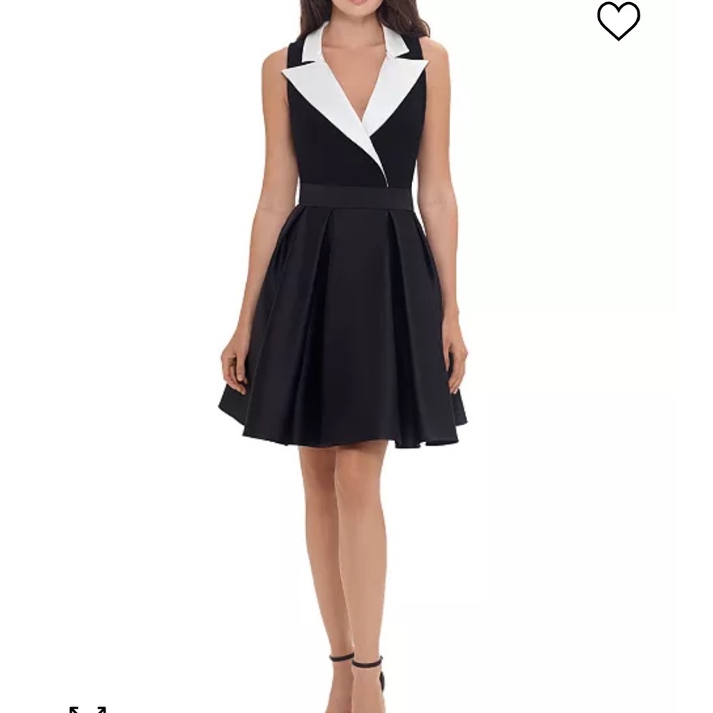 Betsy & Adam Fit & Flare Tuxedo Dress	
Size:14